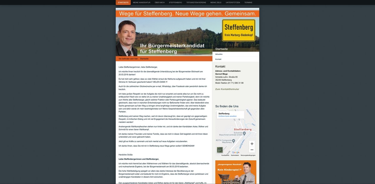 Gernot Wege – Ihr Bürgermeisterkandidat